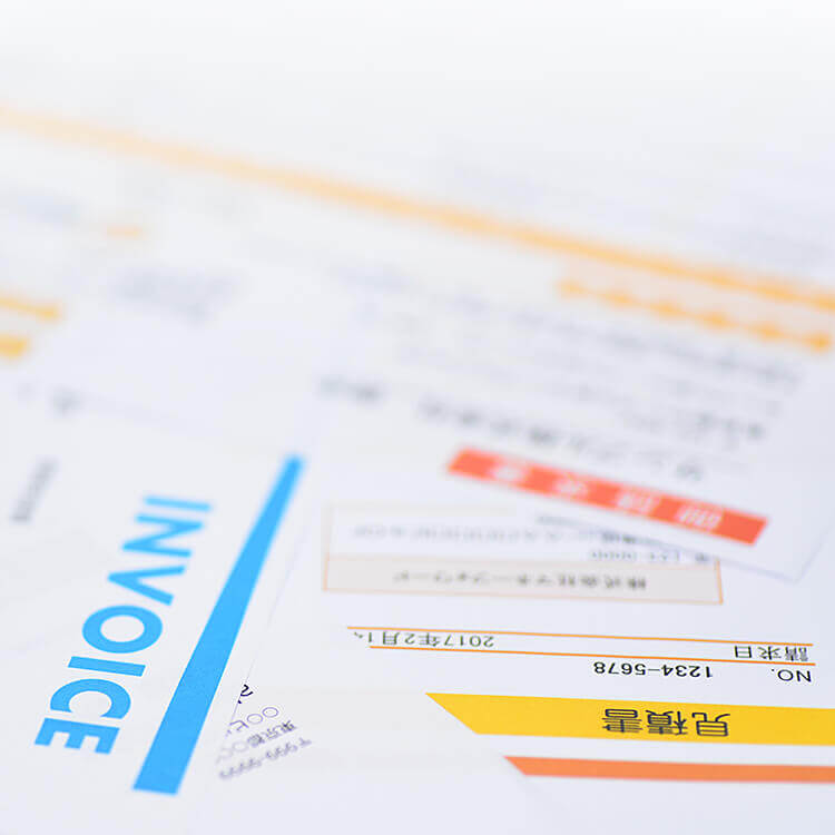 請求書・納品書など書類の送付